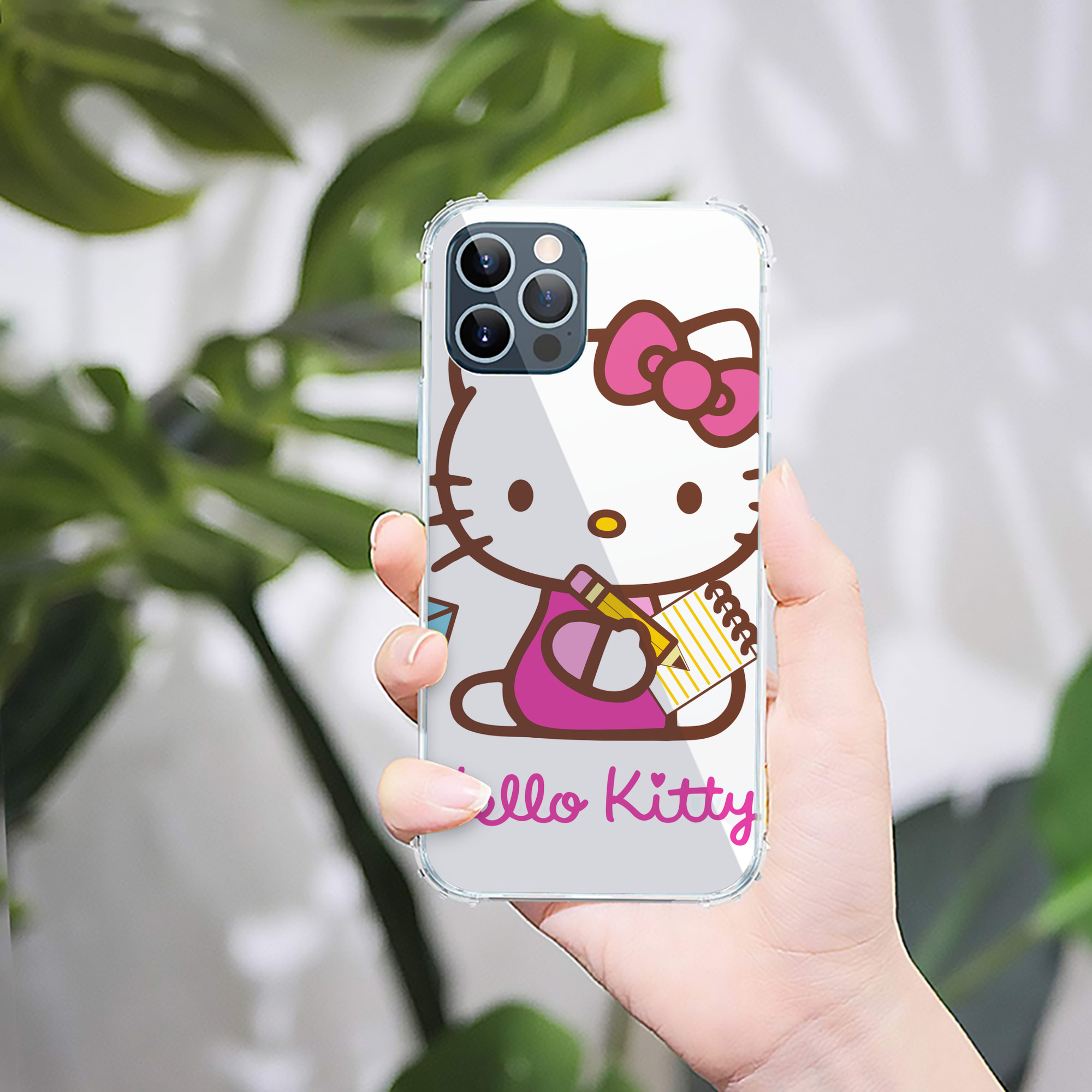 （画像用） Hello Kitty ハローキティ 【iPhone 12シリーズ対応】透明スマホケース（クリアソフトケース）